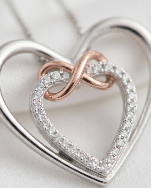 Herz Kette 925 Silber unendlich