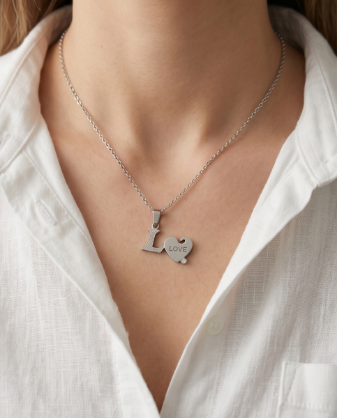 Partnerkette LOVE Silber-Edition | 316L Edelstahl