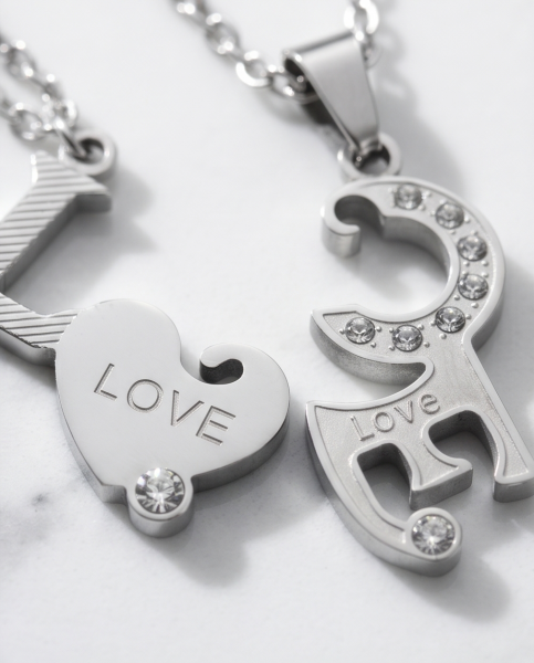 Partnerkette LOVE Silber-Edition | 316L Edelstahl