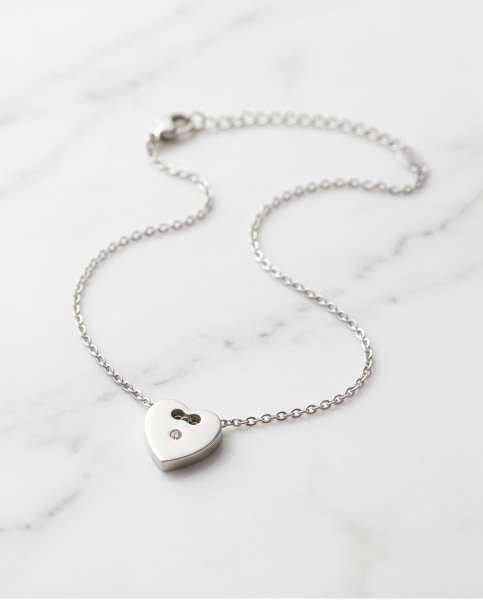 Edelstahl Damen-Armband „Pure Heart“