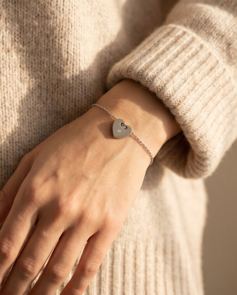 Edelstahl Damen-Armband „Pure Heart“
