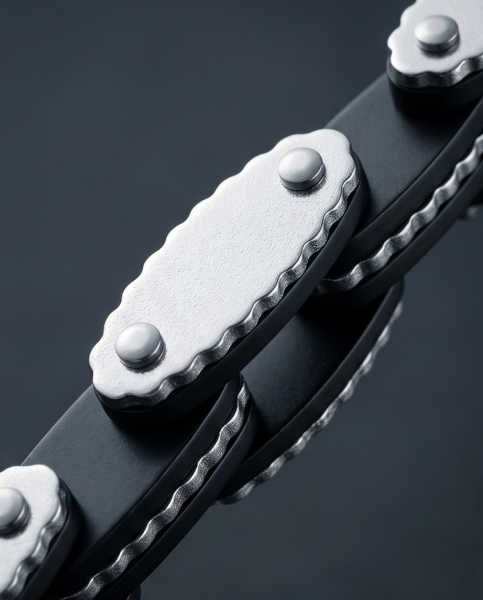 Edelstahl-Armband "Industrie" mit PVC-Gliedern