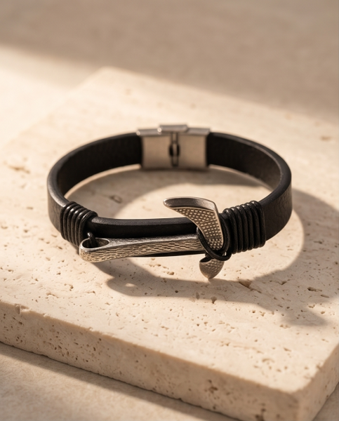 Herren Leder-Armband "Gungnir" mit Wikinger-Axt