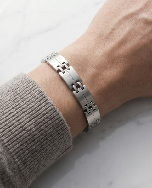 Edelstahl Herren-Armband "Aero" matt gebürstet