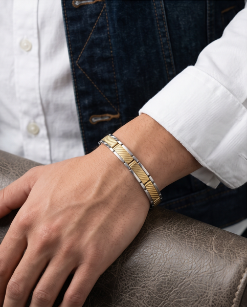 Armband Bicolor "Business" Gold & Silber