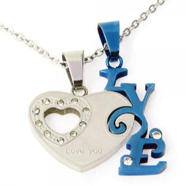 Partner Kette Herz Love